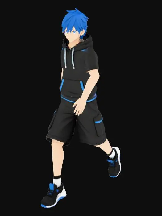 3D model for Blue Gamer в позиции T.