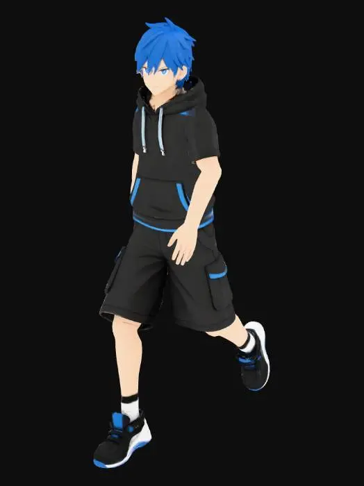 3D model for Blue Gamer в позиции T.