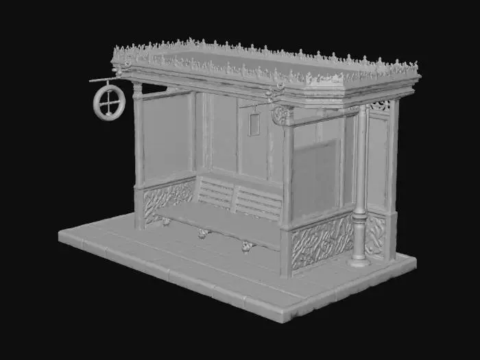 3D model for Tram Bus Stop