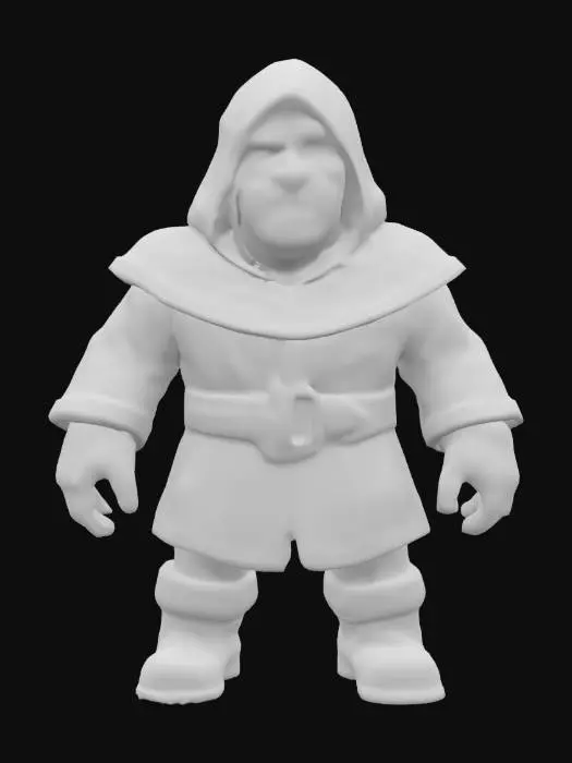 3D model for Red-skinned orc mage