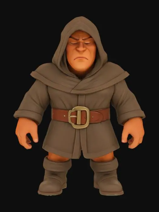 3D model for Red-skinned orc mage
