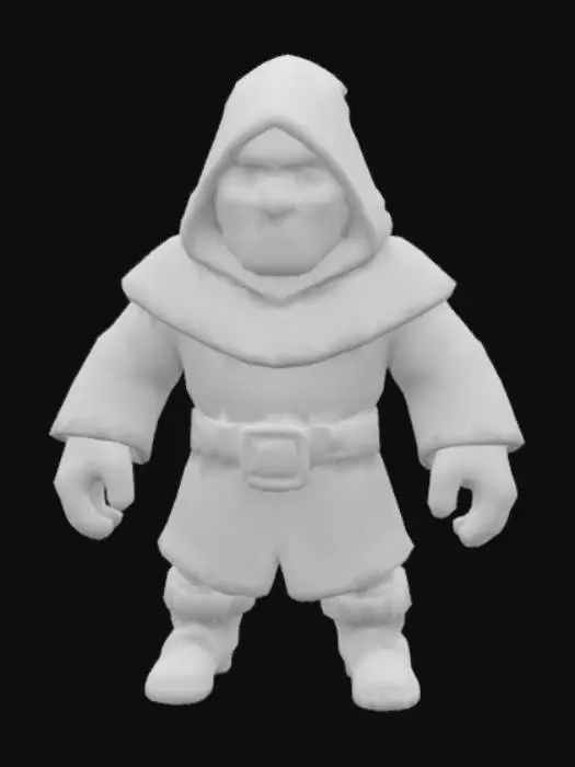 3D model for Orc mage footsoldier with red skin