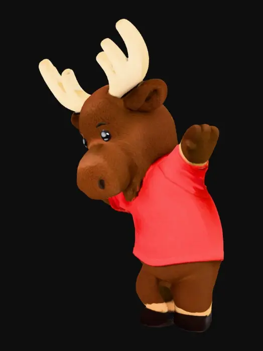 3D model for Cuddly Moose in Red