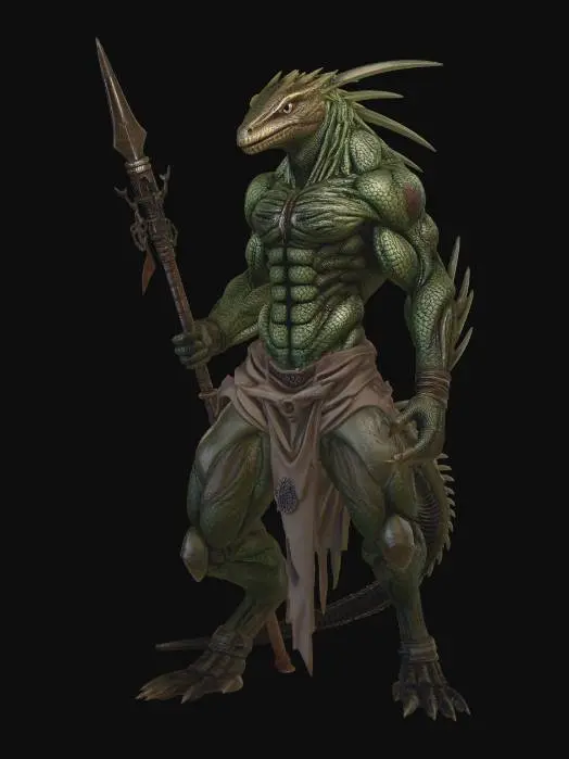 3D model for Emerald Scale Warlord