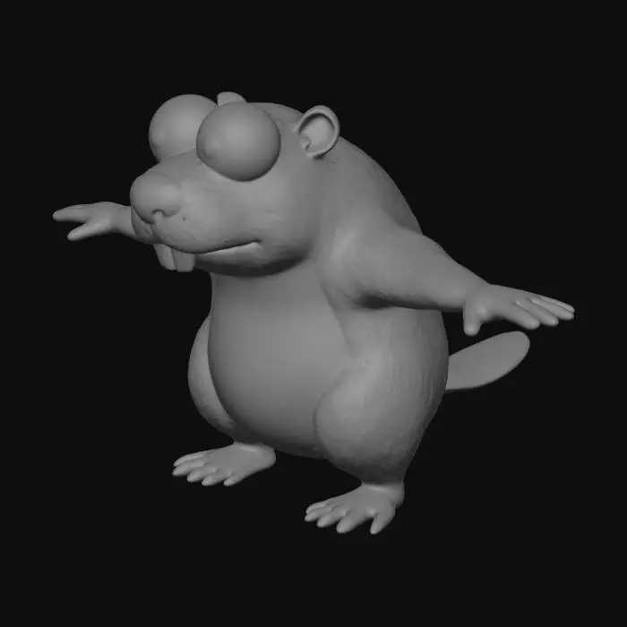 3D model for Greeny the Orange-Bellied Gopher