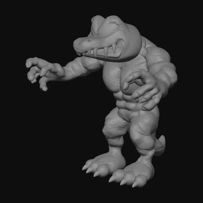 3D model for Crocodile Warrior