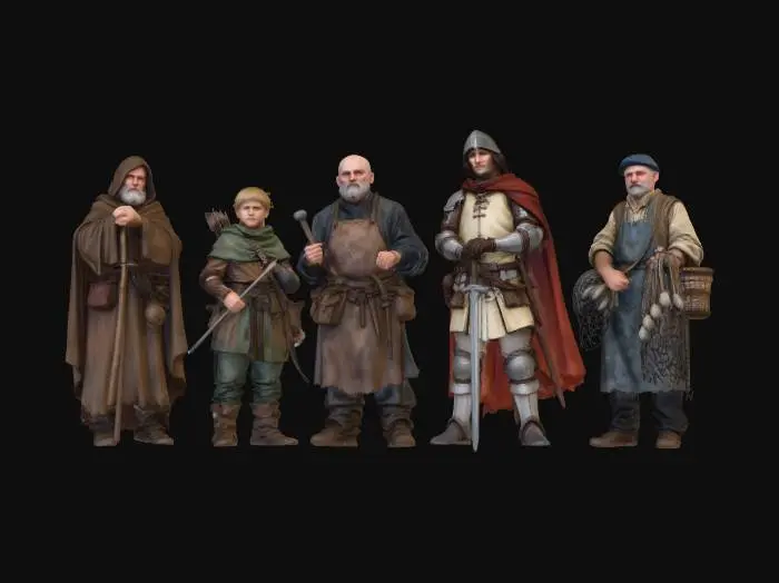 3D model for Five Adventurers