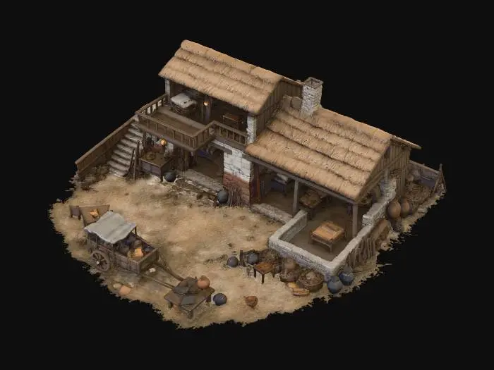 3D model for Thatched Village Forge