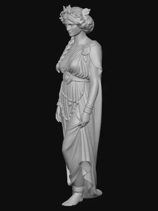 3D model for Madona in purple
