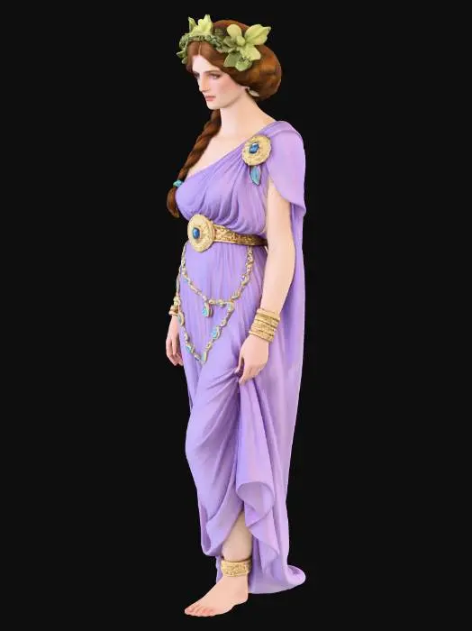 3D model for Madona in purple