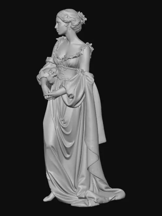 3D model for Portrait of a Lady with a Small Dog