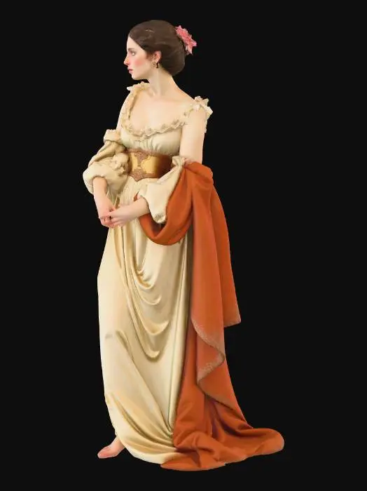 3D model for Portrait of a Lady with a Small Dog
