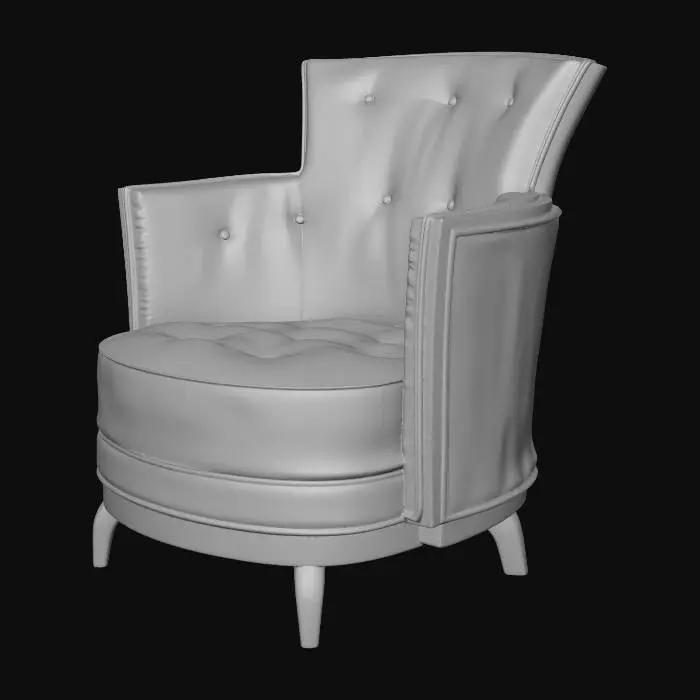 3D model for Green Armchair Elegance