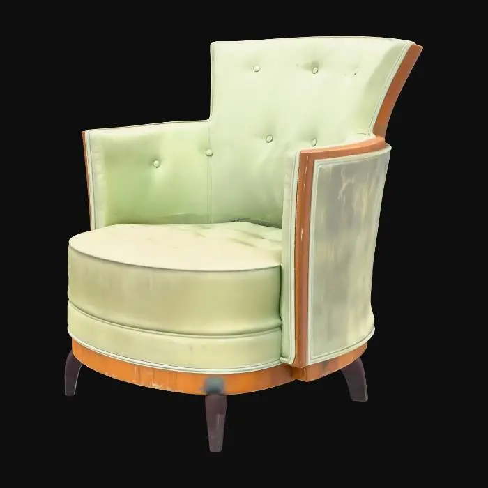 3D model for Green Armchair Elegance