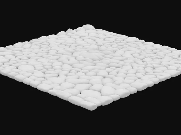 3D model for low poly pebble floor
