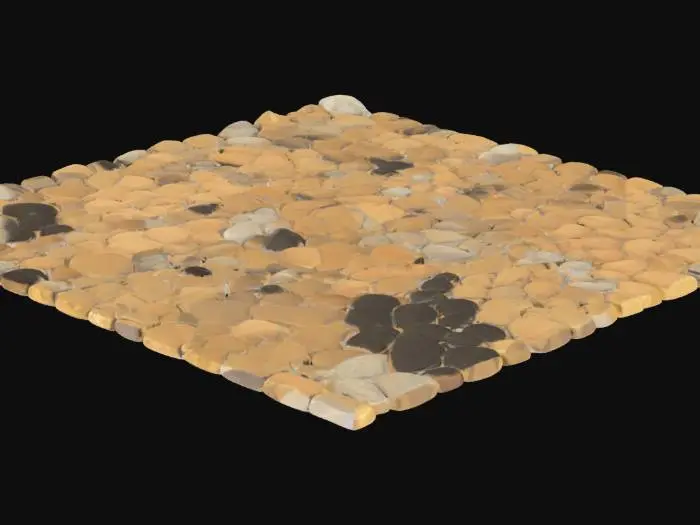 3D model for low poly pebble floor