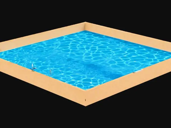 3D model for swimming pool in depth high detail 