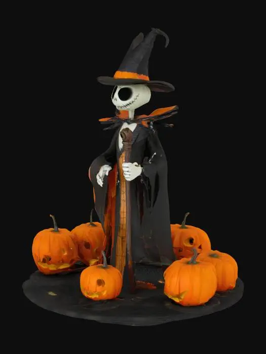 3D model for High detail of Jack the Pumpkin King from the movie Nightmare before Christmas 