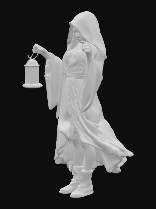 3D model for Shadow women of the night scary beautiful bright dark colors death and blood alure of resident evil and Adamas Family Edger Allen poe style