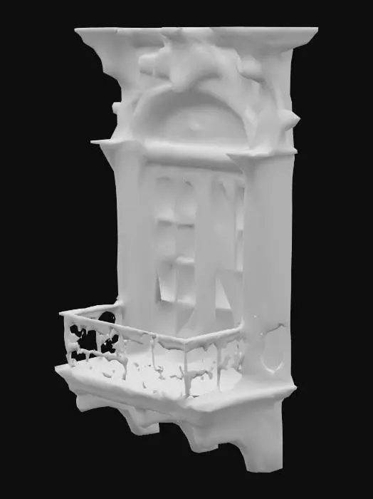 3D model for Window with Balcony  old victorian style 