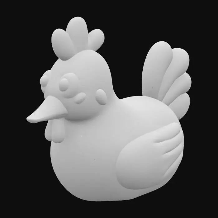 3D model for rubber chicken 