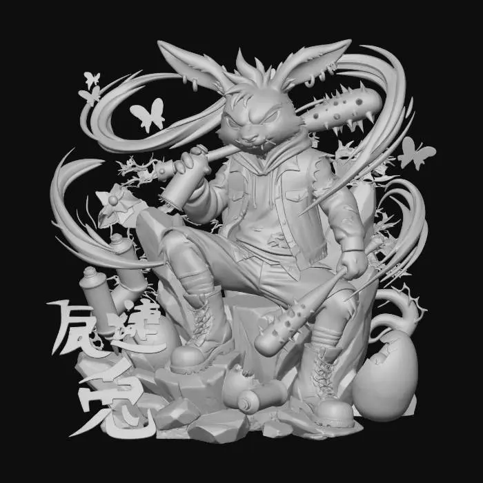 3D model for Rebel Rabbit, #EasterEgg2026#