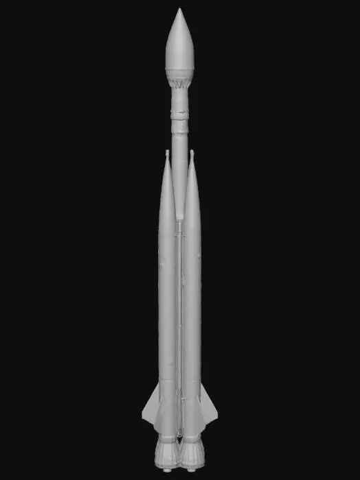 3D model for Design a 3D Model of a multi-stage rocket.