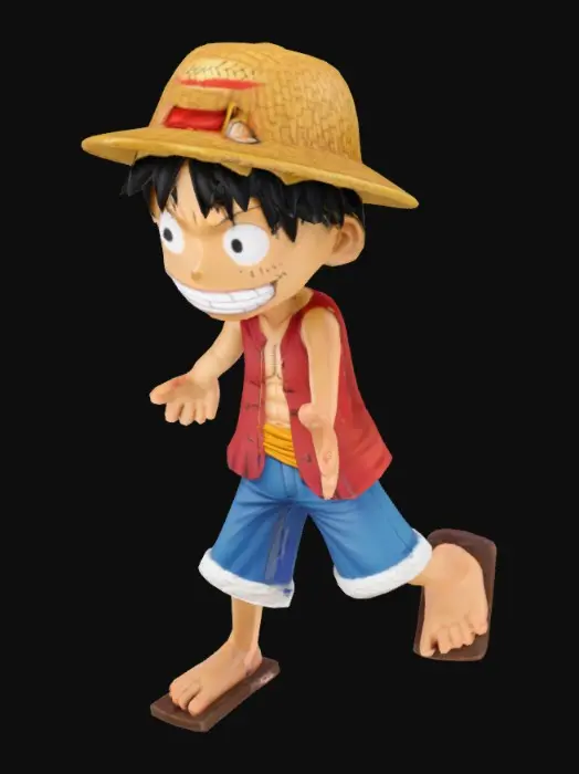 3D model for Luffy , one piece  , A Pose , T pose
