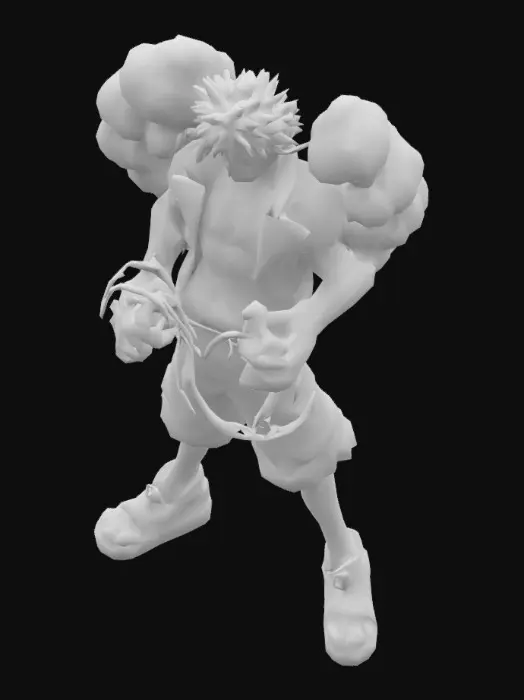 3D model for Luffy from Onepiece gear 4 bounce man using haki