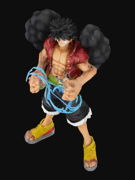 3D model for Luffy from Onepiece gear 4 bounce man using haki