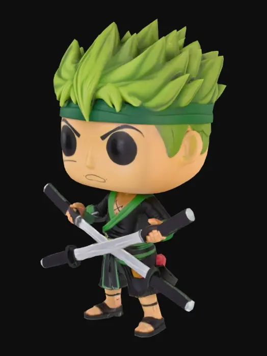 3D model for Zoro from onepiece funkopop style