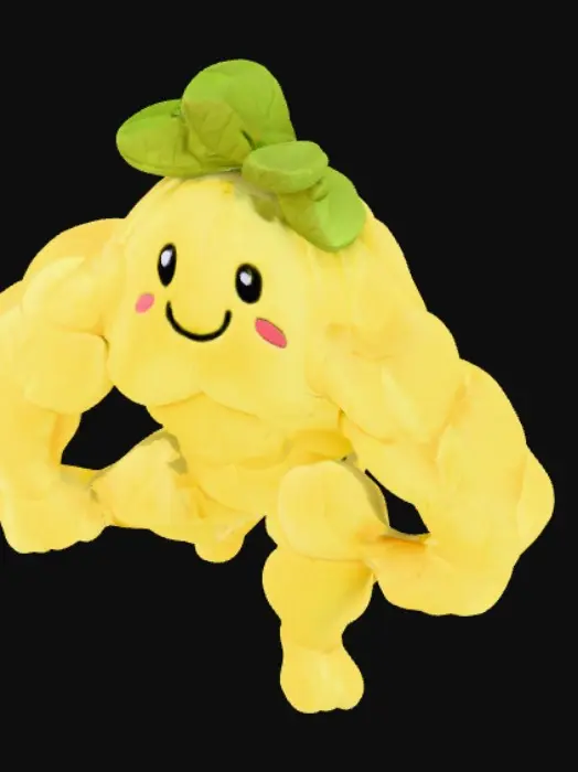 3D model for Muscle Mango Plush