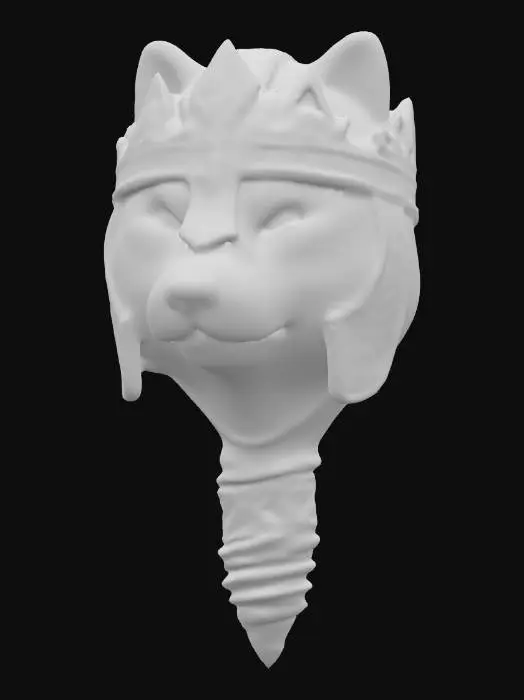 3D model for Shiba Inu head screw, #PBR#