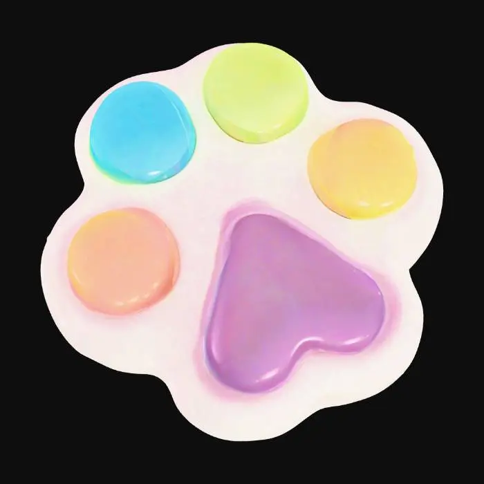 3D model for paw-shaped squishy