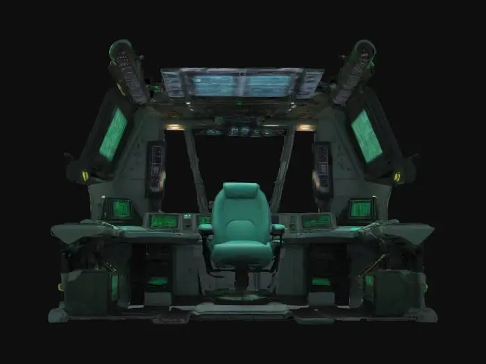 3D model for matrix style monitors command center from inside nebuchadnezzar ship