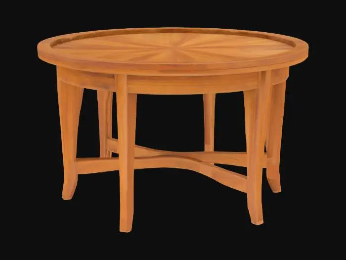 3D model for japanese teak table