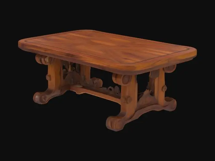 3D model for japanese teak table