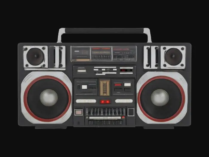 3D model for Retro Boombox