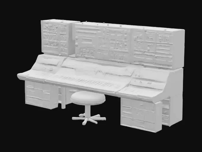 3D model for Modular synthesizer studio wall without cables