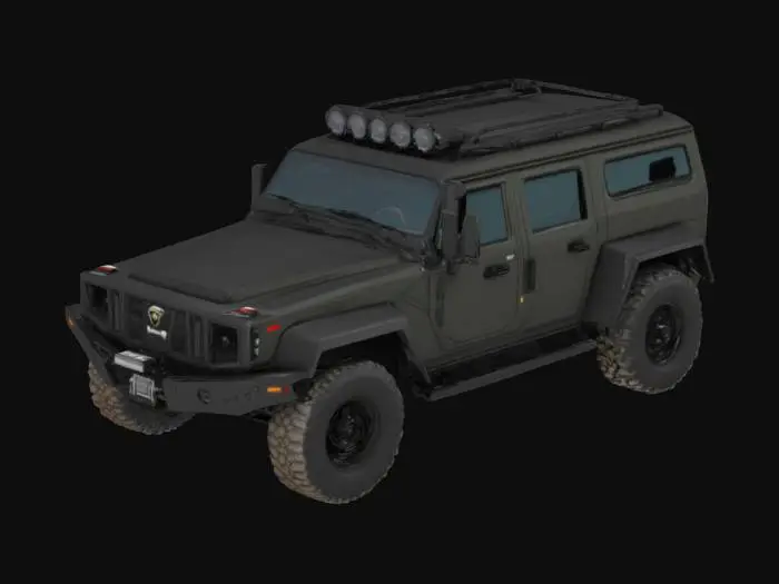 3D model for Lambourghini 1980's style Hummer/Jeep 4x4 