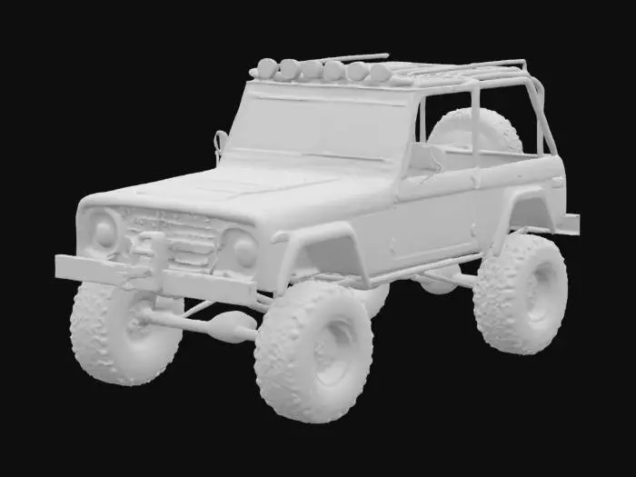 3D model for vintage ford bronco 4x4 baja truck no doors or roof