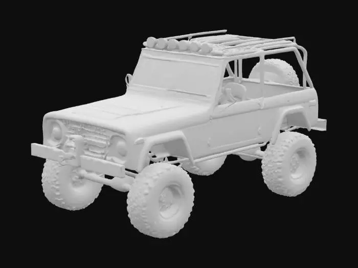 3D model for vintage ford bronco 4x4 baja truck no doors or roof