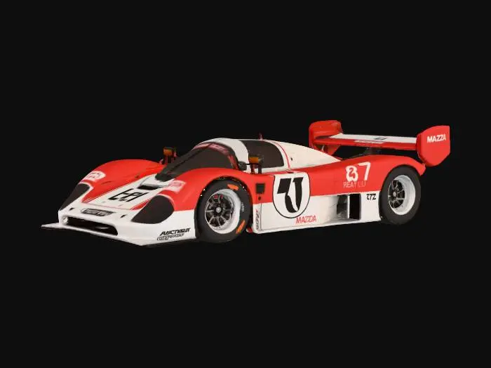 3D model for extreme detail perfect realism Mazda 787B racecar