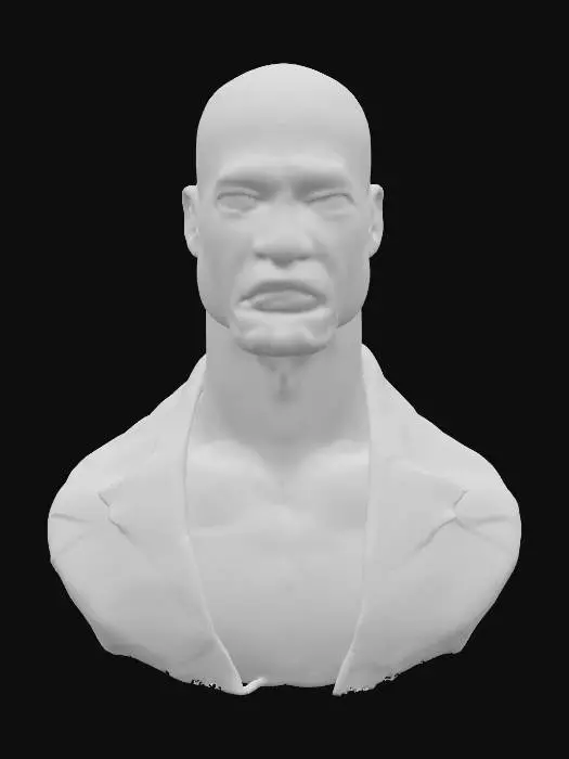 3D model for super high definition bust of a Lawrence Fishbourne 