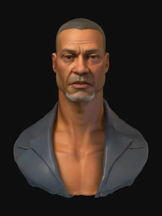 3D model for super high definition bust of a Lawrence Fishbourne 