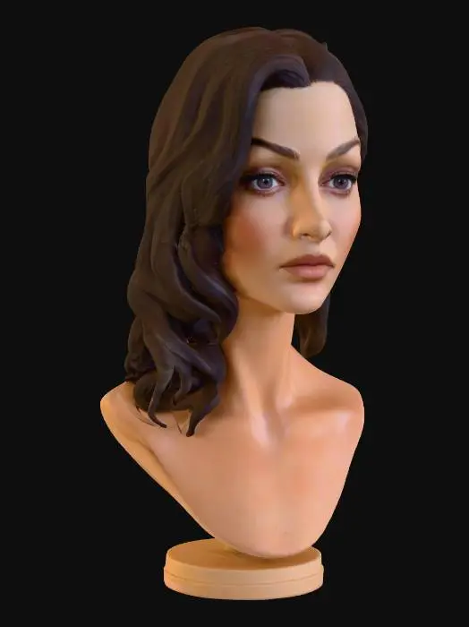 3D model for super high definition bust of young Catherine zeta jones