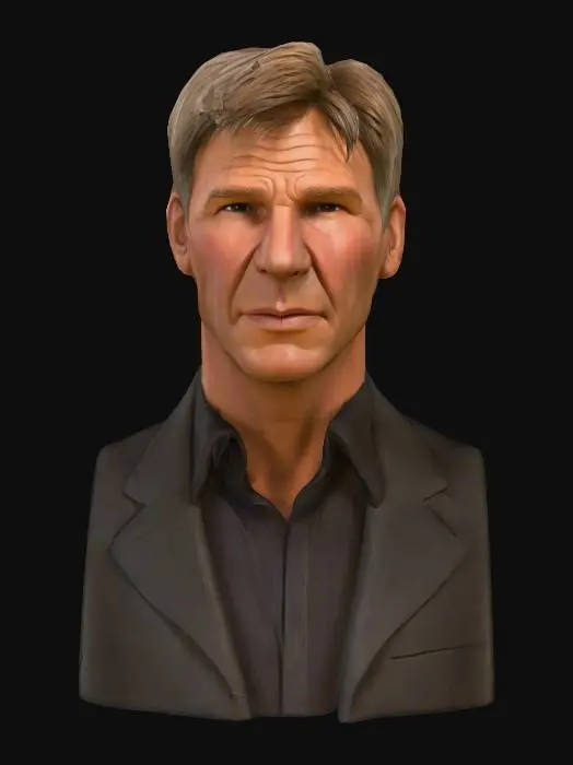 3D model for super high definition bust of young harrison ford