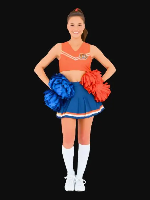 3D model for Cheerleader on the Field