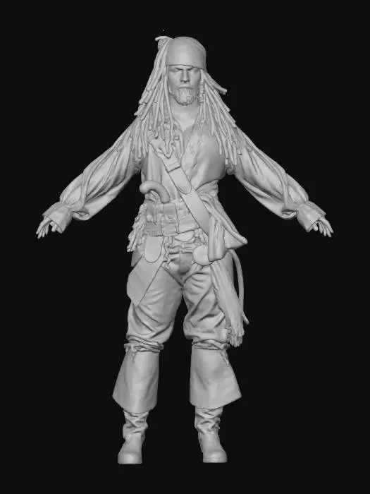 3D model for Pirate Captain