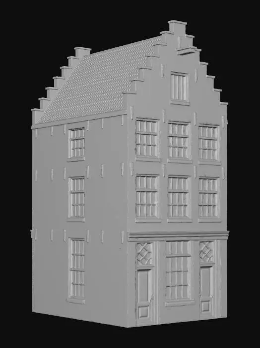 3D model for Gabled Brick House